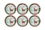 Hermia Juego de Platos de Postre Navideños de Porcelana (6 Piezas) Ylbtat9 de Multicolor